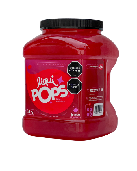 LiquiPops — perlas explosivas liquipops sabor a fresa x 3400 gr  3